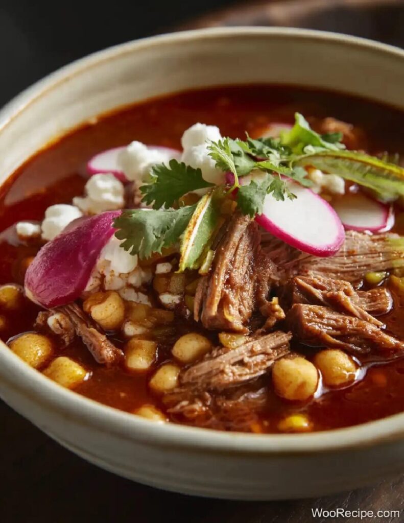 Savory Pozole Rojo with Tender Pork and Guajillo Chiles